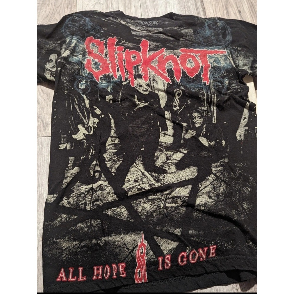 Slipknot Rock & Rebellion All Over Print Double Sided T-Shirt Small Rare VNTG
